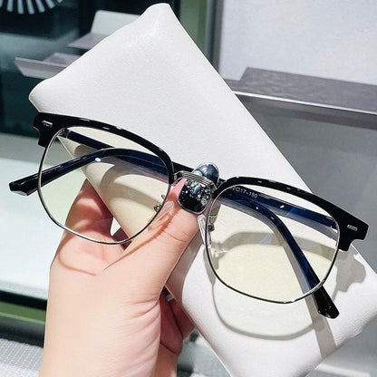 Vintage Photochromic Anti-Radiation Eyeglasses for Men & Women – Fashion Eyebrow Frame Glasses
