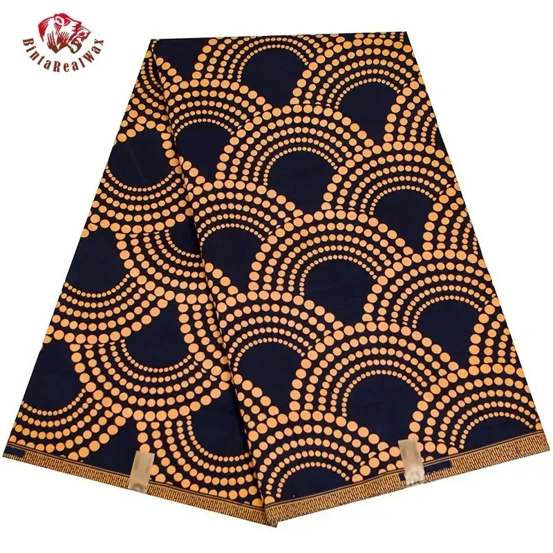 Bintarealwax Ankara Fabric - Wholesale Polyester Sewing Material for Women's Party Dresses FP6390