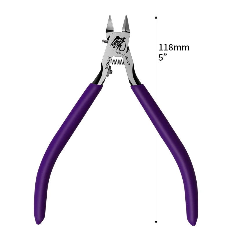 Model Pliers CR-V Ultra-Thin Single Blade Gundam Nipper – Non Slip Grip Sprue Cutter for Plastic Model Cutting & Building