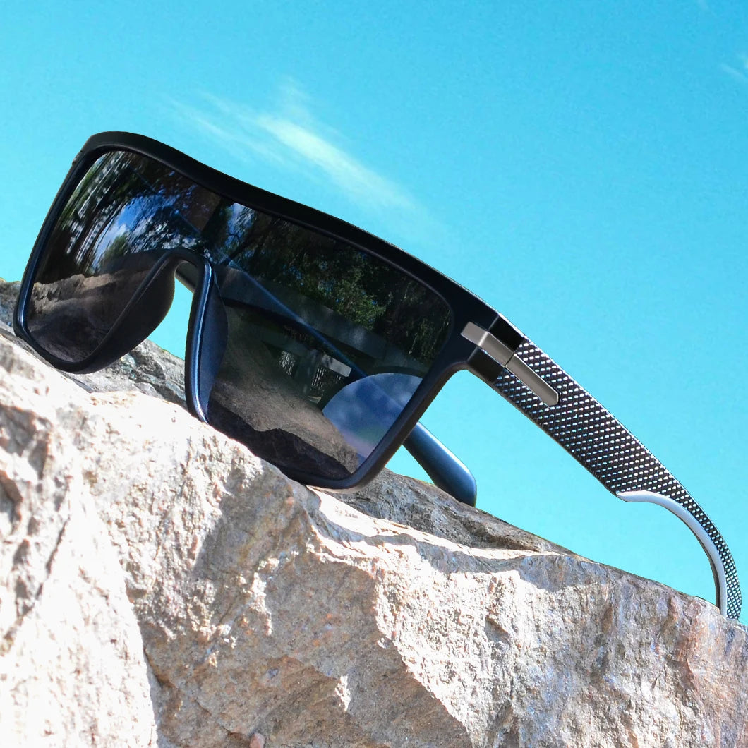 AIMISUV Polarized Oversize Square UV400 Mirror Sunglasses — Driving Shades for Men & Women