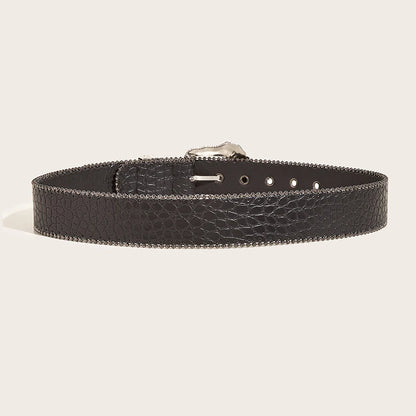 Unisex Gothic Y2K Belt – 3.8cm Luxury Punk Waistband for Men & Women, High-Quality Jeans Accessory