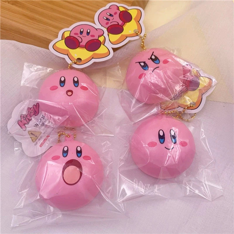 Kirby Star Squishy Toy – Soft Slow-Rising Bread Pendant & Cute Stress Relief Collectible Gift
