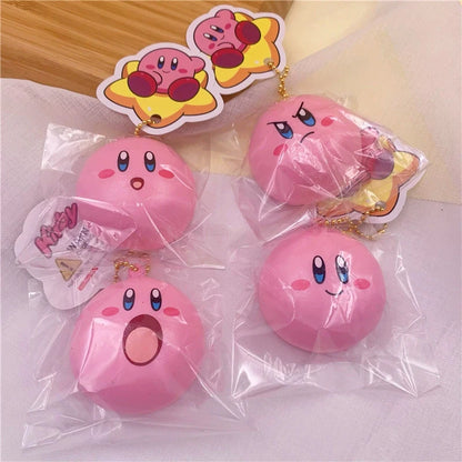 Kirby Star Squishy Toy – Soft Slow-Rising Bread Pendant & Cute Stress Relief Collectible Gift