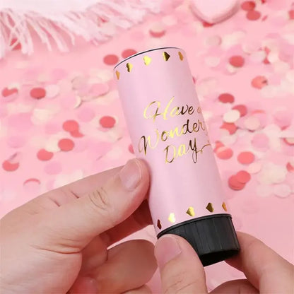 Mini Hand-Held Confetti Popper Cannon: Festive Party Decor for Birthday, Wedding, and Christmas