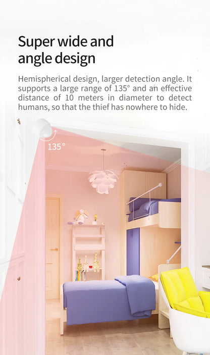 Tuya 2-in-1 ZigBee Mini PIR Motion Detector & Bright Lux Light - Passive Infrared Security Burglar Alarm Sensor