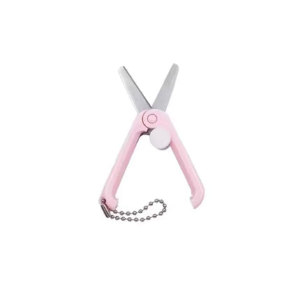 Mini Telescopic Keychain Scissors - Portable Folding Paper Cutting Tool & DIY Craft Stationery Accessory