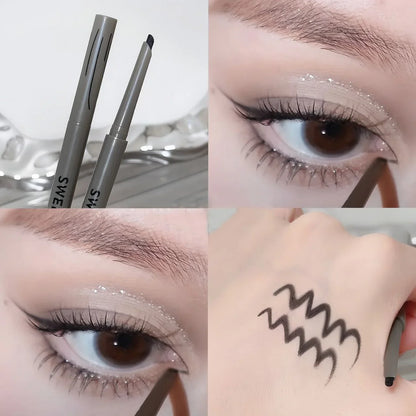 Sexy Rose Red Matte Eyeliner Pencil — Waterproof, Easy-to-Color Wine Red Eye Makeup Cosmetics (1pc)