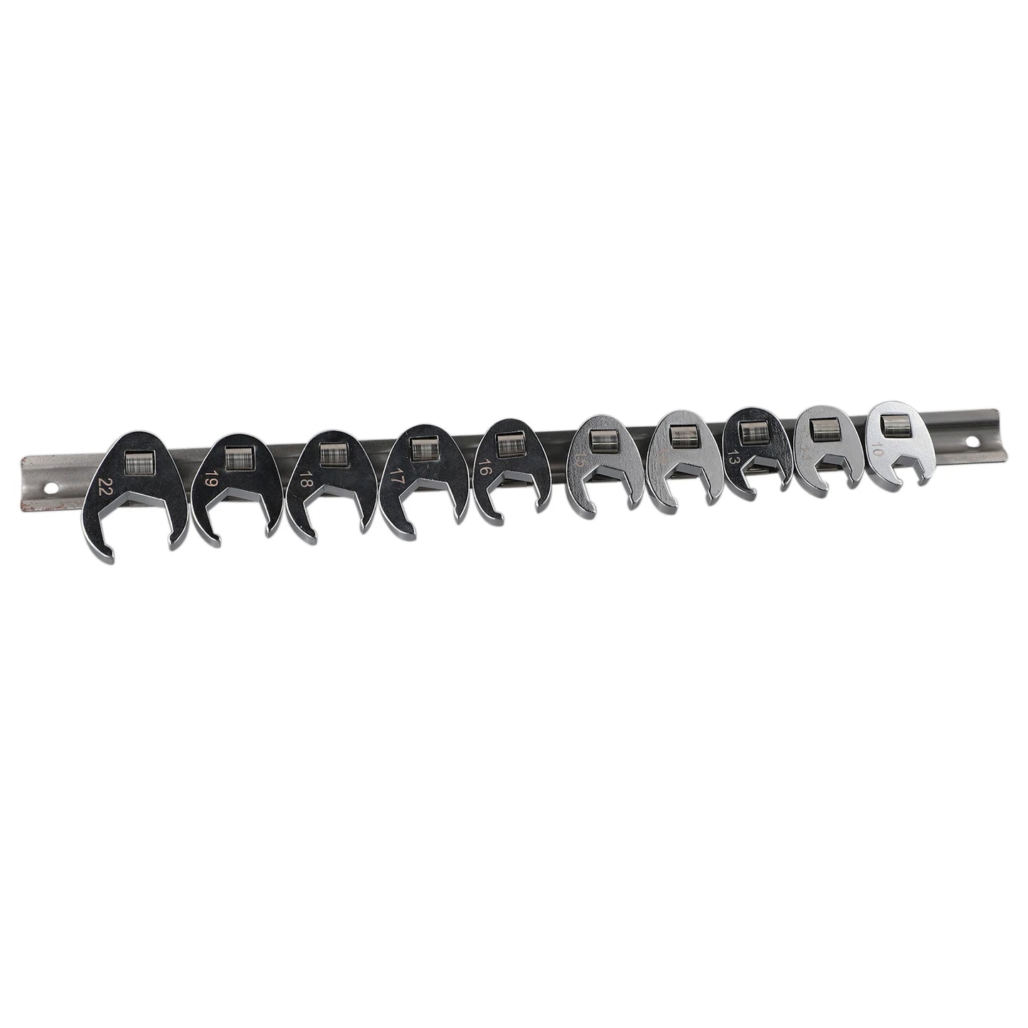 10pcs 3/8" Drive Crowfoot Wrench Set — 10-22mm Metric Open-End Spanners for Torque Wrenches