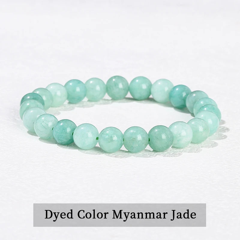 Natural Stone Beaded Bracelet - Obsidian, Fluorite & Quartz Healing Stretch Jewelry for Men & Women