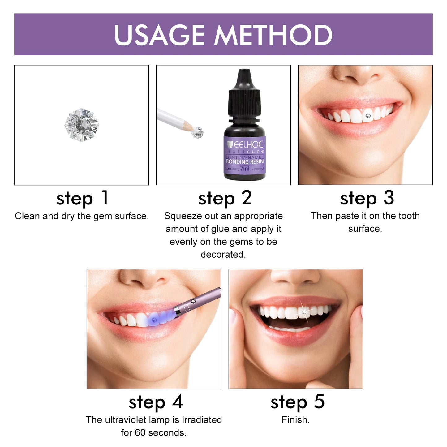 Tooth Gem Glue Dental Adhesive for Diamond Crystals & Jewelry | Sturdy Orthodontic Gel for Teeth Gems