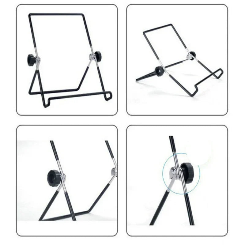 Portable Metal Tablet and Phone Stand - Foldable Desk Mount, Flexible for iPad, iPhone, Samsung, Huawei - Universal for Work, Home and Travel