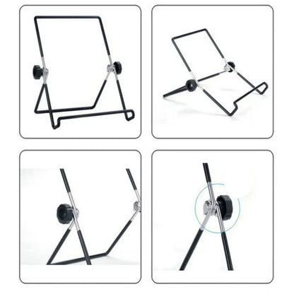 Portable Metal Tablet and Phone Stand – Foldable Desk Mount for iPad, iPhone, Samsung, Huawei | Universal Use for Work, Home, Travel