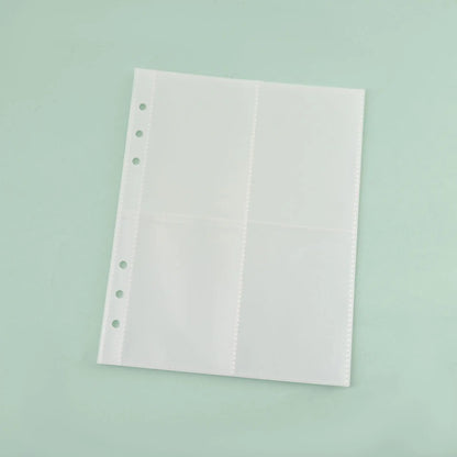 A5/A6/A7 Transparent File Holder Set – 10pcs 6-Hole Loose Leaf PVC Binder for DIY Document Storage