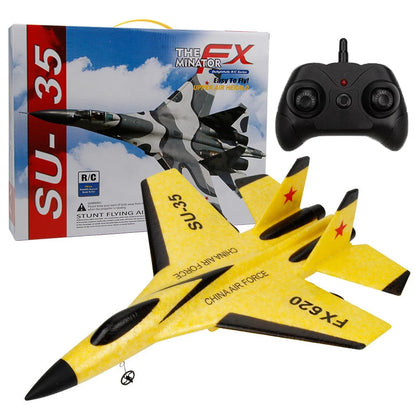 RC SU-35 Foam Fighter Jet – 2.4G Remote Control Glider Airplane Toy for Kids & Boys