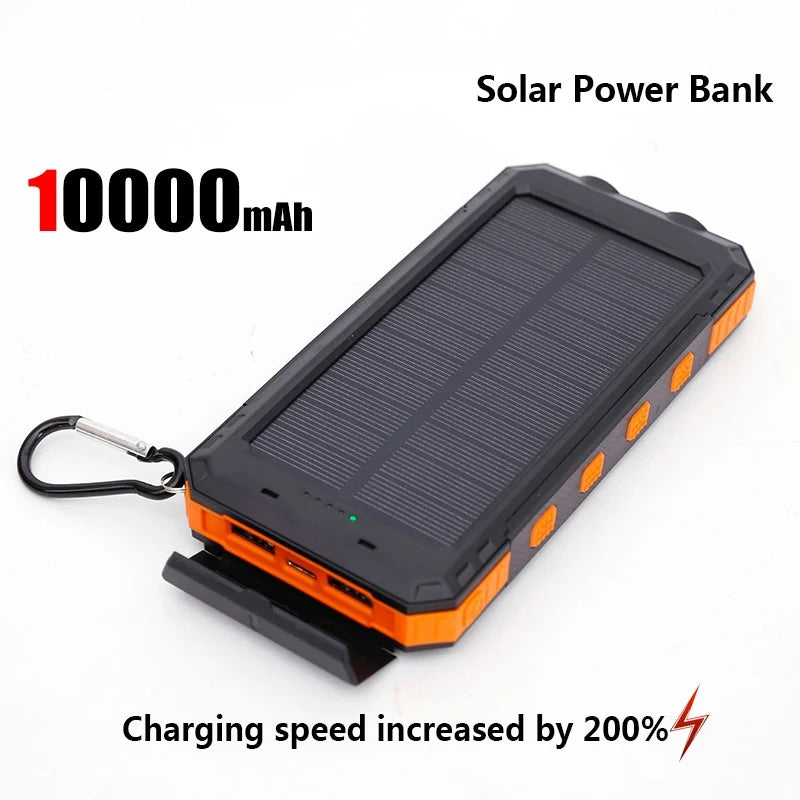 ONEPLUS 50000mAh Solar Power Bank – Portable External Battery Charger with LED Light for iPhone & Samsung