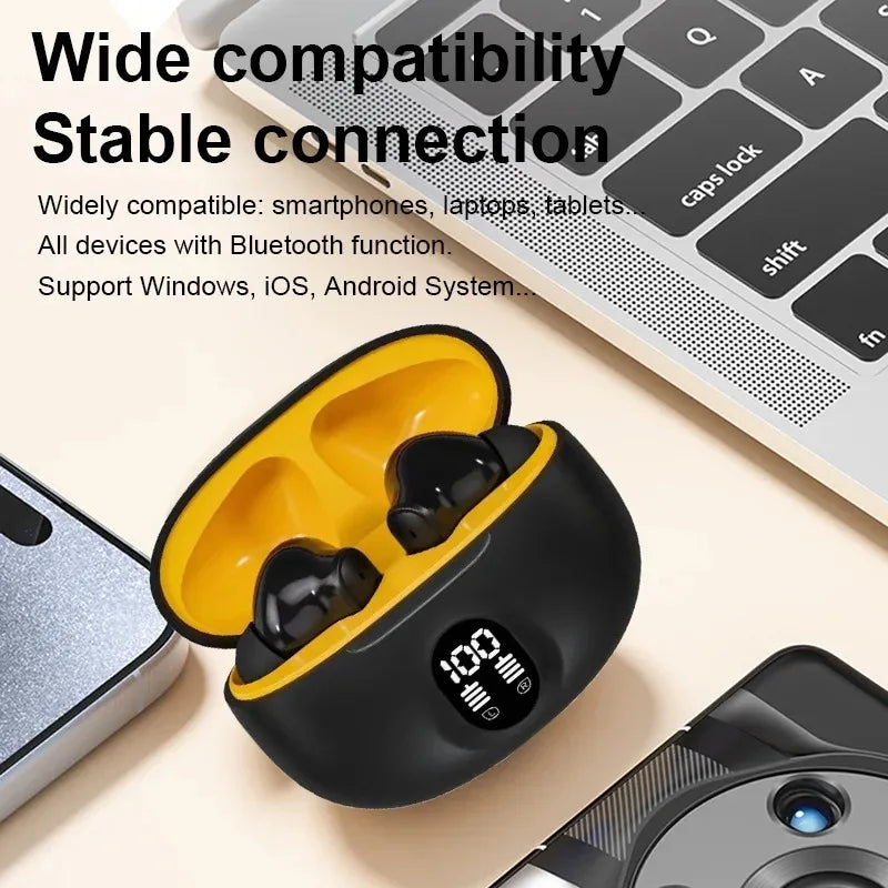 S510 TWS Wireless Bluetooth 5.3 Earbuds - LED Digital Display Stereo Headphones for Xiaomi & More