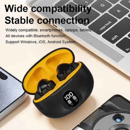 S510 TWS Wireless Bluetooth 5.3 Earbuds - LED Digital Display Stereo Headphones for Xiaomi & More