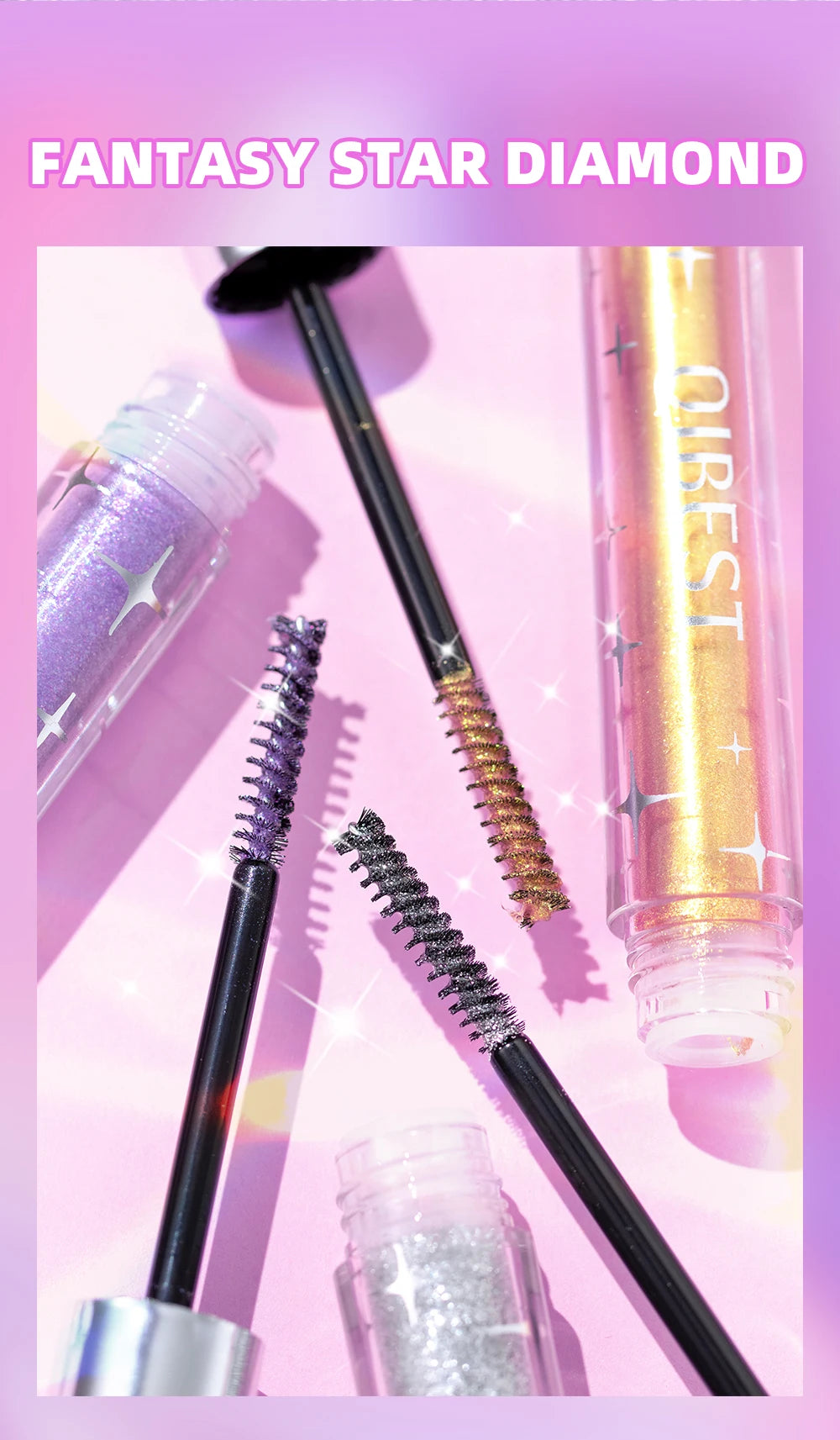 Diamond Galaxy Glitter Mascara – Sweat-Proof, Quick-Dry, Long-Lasting Curling Thick Lash Makeup          Ask ChatGPT