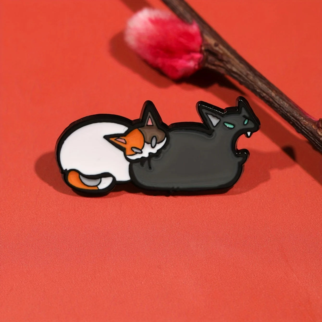 Cute Cat Enamel Brooch - Adorable Cat Lapel Pin for Bags, Clothing and Jewelry Accessories