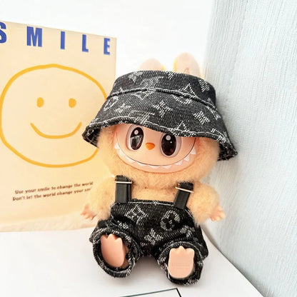 Anime Labubu Doll Clothes – Fashion Overalls for Labubu Idol V1/V2 Plush Dolls, 15cm/17cm Universal Accessories