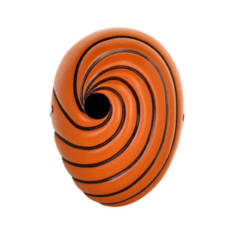 Anime Ninja Cosplay Full Face Mask – Tobi Obito Akatsuki Madara Inspired Resin Party Mask Unisex Japan Cartoon Costume Accessory