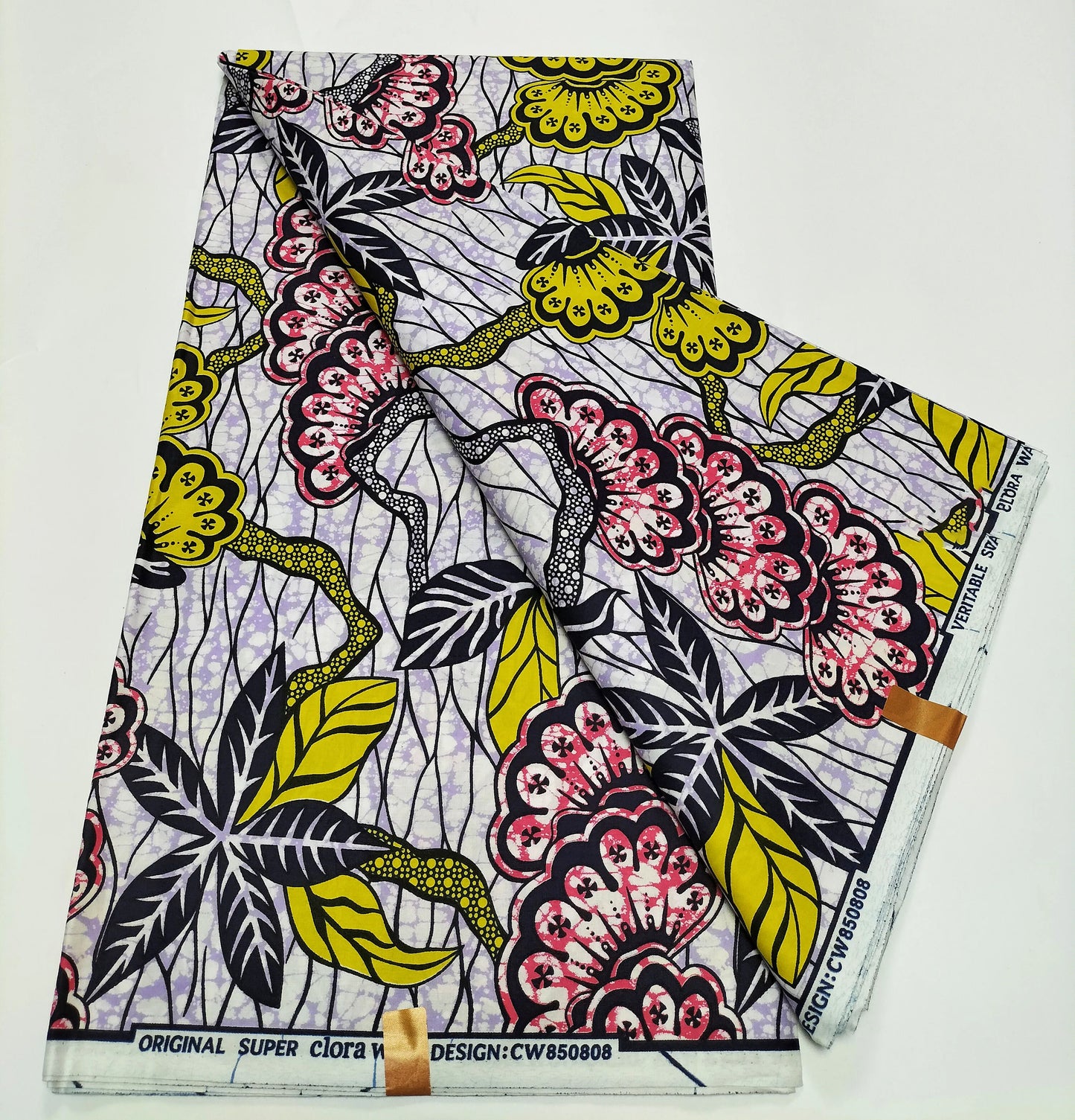 African Real Wax Print Fabric - 100% Cotton Nigerian Ankara Sewing Material for Party Dresses