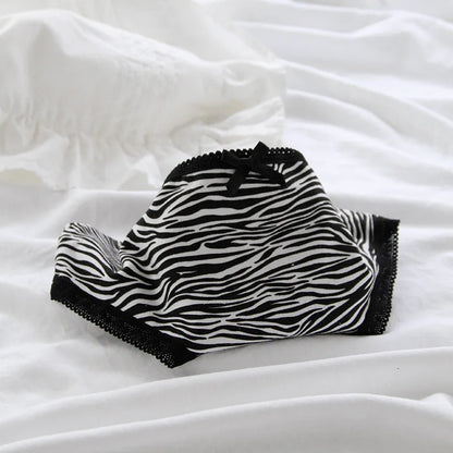 3 Pcs Women’s Cotton Panties Set - Seamless Soft Mid-Waist Black Briefs Skin-Friendly Female Lingerie Underwear