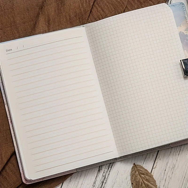 A5 Fashion Password Book with Lock – Creative Journal Notebook & Student Notepad Stationery