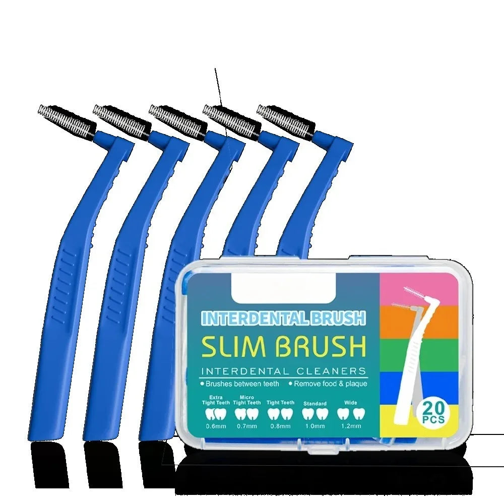 20Pcs Interdental Brushes for Teeth Cleaning – Soft Mini Orthodontic Dental Care Tools with Protective Dust Covers for Daily Oral Hygiene