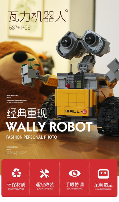 Robot Mobilization Lego-Compatible Puzzle Building Blocks – Wall-E Assembly Model Toy for Kids & Gifts