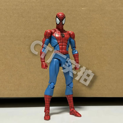 CT Toys Spiderman Mafex 185 Classic Costume Anime Figure - Miles Morales & 2099 Spider-Man Action Figure, Kids Gift Figurine
