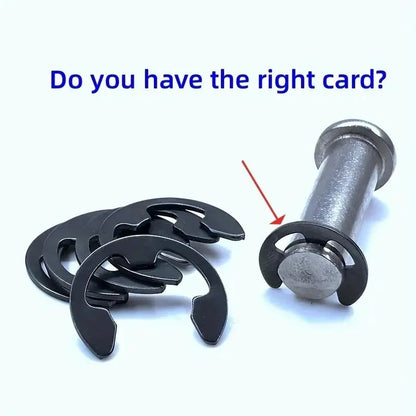 120-Piece Stainless Steel Retaining Circlip Set - Black Snap Ring E-Clip Assortment M1.5-M10 for Shaft Fasteners