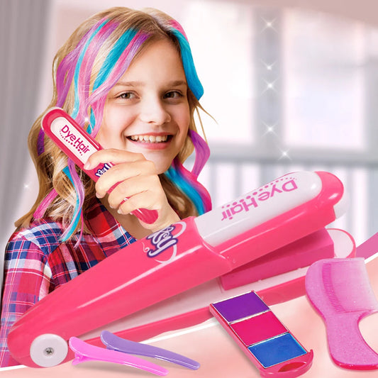 Children's Simulated Hair Dyeing Stick Set - DIY Hair & Makeup Tools, Girls' Hair Accessories & Toy Gifts