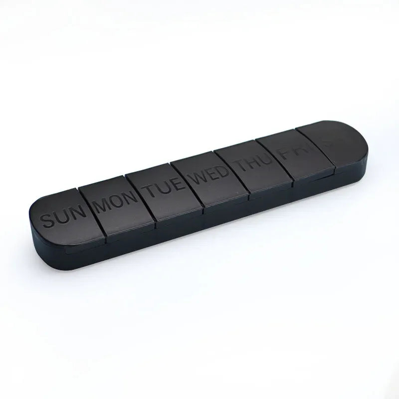 Weekly Medicine Pill Box – Mini Portable 7-Grid Organizer, Pill Case & Tablet Storage Container