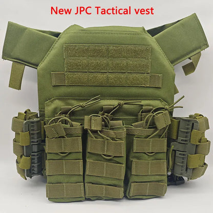 Tactical JPC Vest with Quick-Release Buckles - MOLLE Magazine Pouch Carrier for Airsoft, Hunting, and Outdoor Training Gear