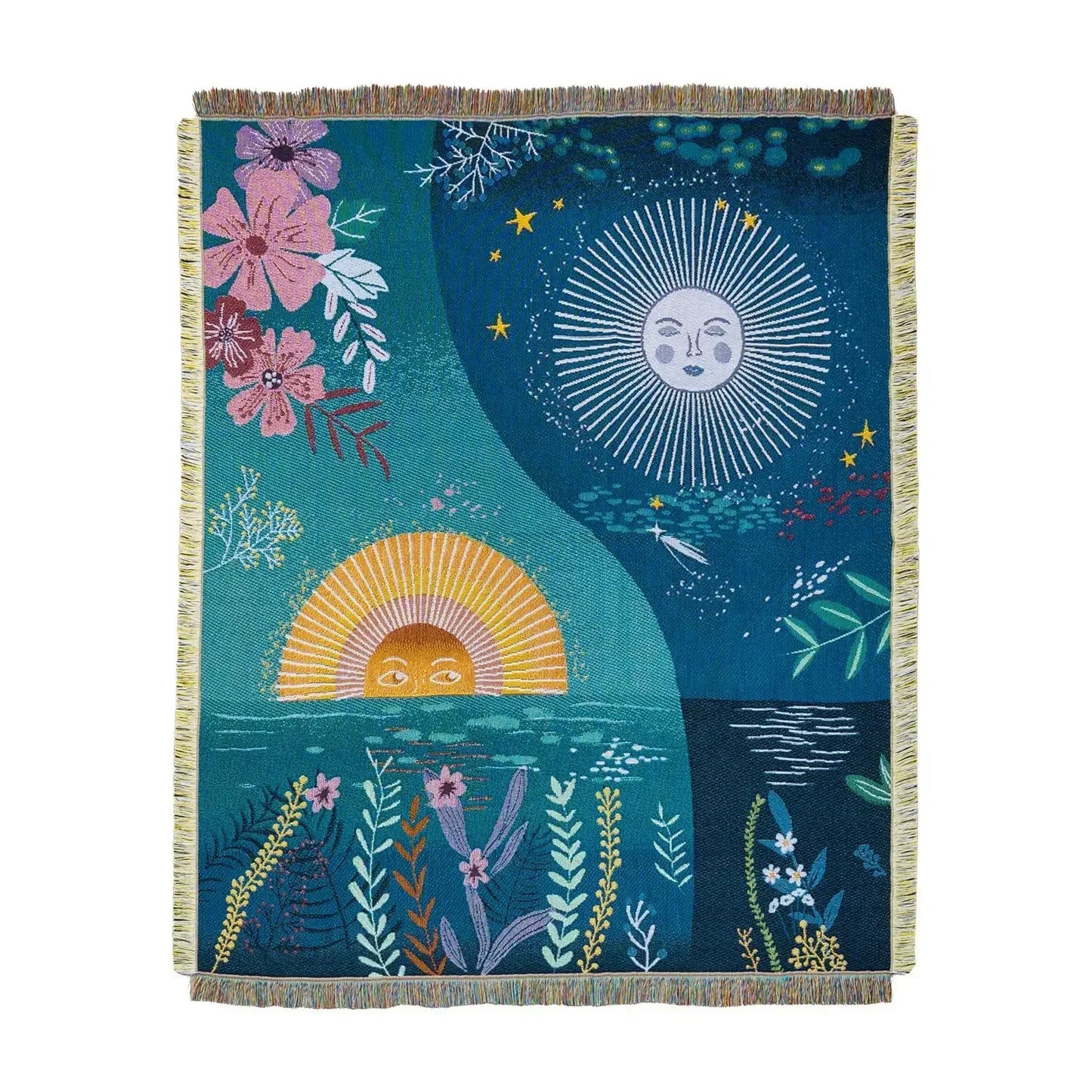 Animal Sofa Blanket Cover – European Village Cartoon Tapestry for Home Decor, Sofa, Bed & Camping