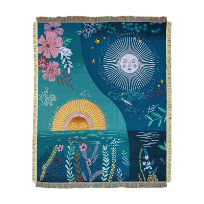 Animal Sofa Blanket Cover – European Village Cartoon Tapestry for Home Decor, Sofa, Bed & Camping