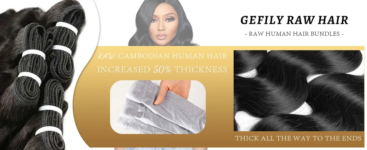 38 40 Inch Loose Body Wave Brazilian Hair Bundles – 1/3/4 PCS Water Wave Raw Human Hair Extensions, Black