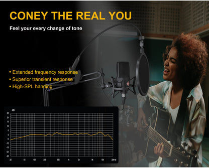 TLM 103 XLR Condenser Microphone – Professional Cardioid Mic for Recording, Podcasting, Voice Over, and Streaming