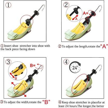 Repacego Wooden Shoe Trees – 1/2 Pc Adjustable Shoe Stretcher & Expander for Men, Women, Unisex, Length & Width Adjustment