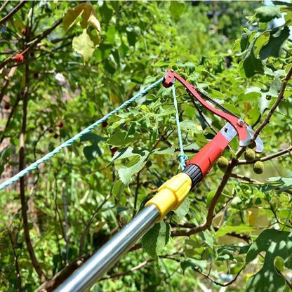 High-Altitude Extendable Lopper & Pruning Saw | Rope-Assisted Tree Branch Cutter for Fruit Trees | Garden Trimmer Tool