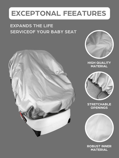 Baby Car Seat Sun Shade Cover – Universal UV Sun & Heat Blocker for Travel, Infant Car Seat Accessory
