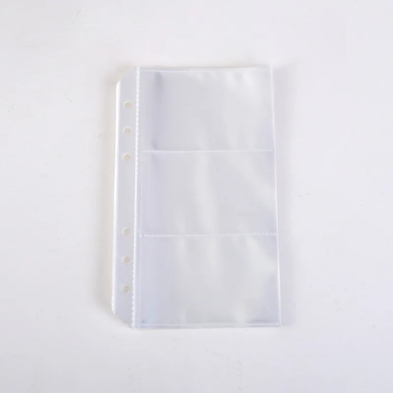 A5/A6/A7 Transparent File Holder Set – 10pcs 6-Hole Loose Leaf PVC Binder for DIY Document Storage