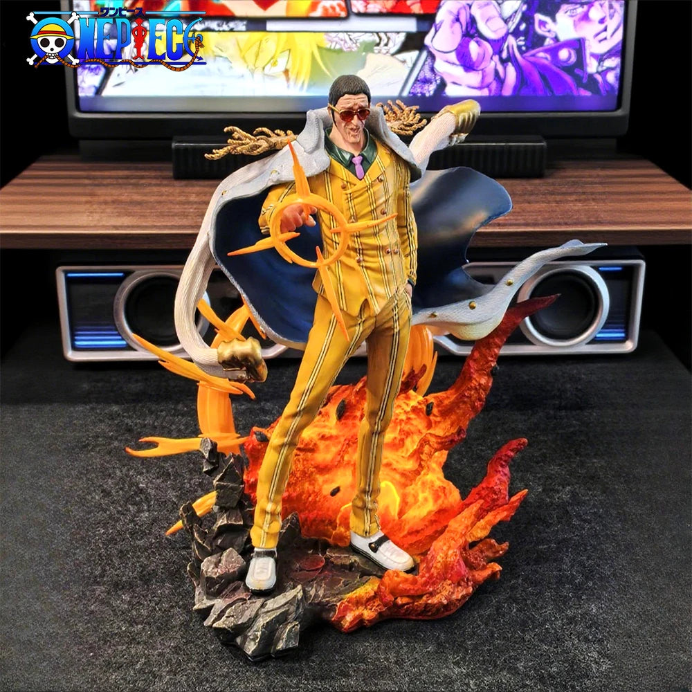 27.5cm One Piece Anime Figure — Borsalino PVC Action Statue, Desktop Collectible Model Toy, Gift for Fans