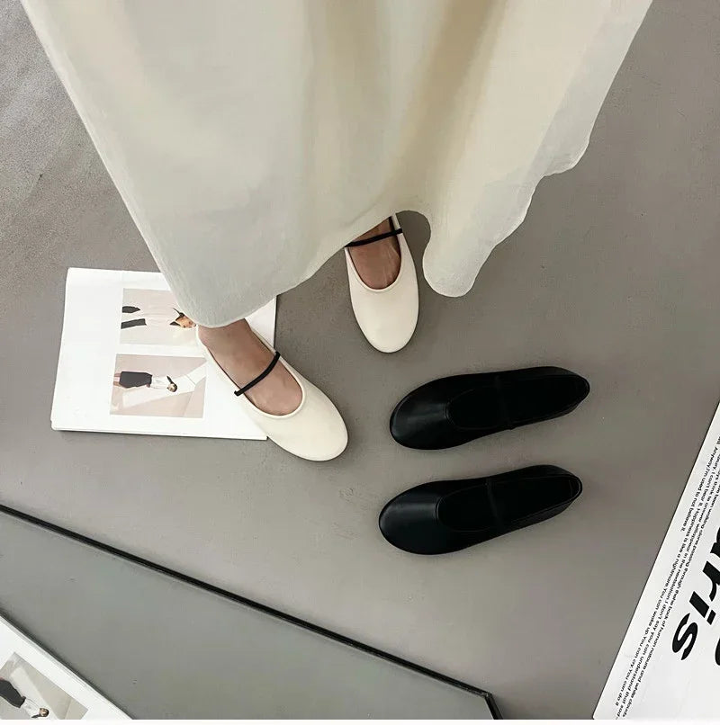 Designer Women’s Flats – Fashionable Slip-On Soft Sole Ballet Shoes, Casual Outdoor Ballerina Shoes for Ladies