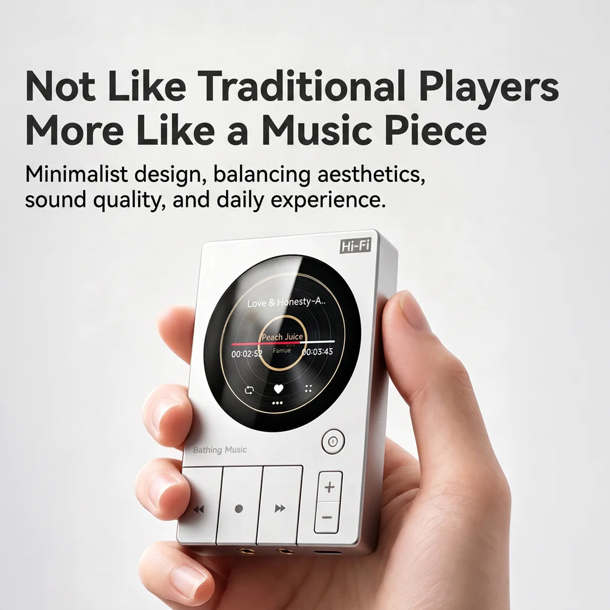Famue 32GB Mini MP3 Player - Bluetooth HiFi Music Player with 2" IPS Display, Voice Recording for Students, Classroom & Meetings