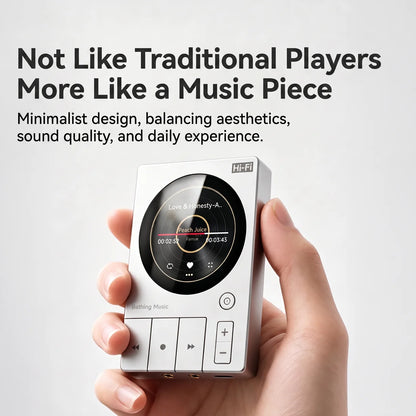 Famue 32GB Mini MP3 Player - Bluetooth HiFi Music Player with 2" IPS Display, Voice Recording for Students, Classroom & Meetings