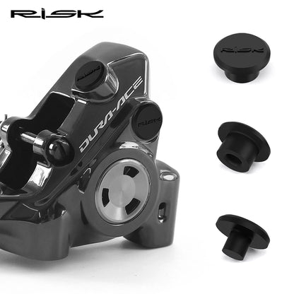 4PCS RISK Road Bike Disc Brake Bleed Nipple Caps – Dustproof Oil Nozzle Covers for Shimano R7170 / R8170 Bicycle Maintenance Parts
