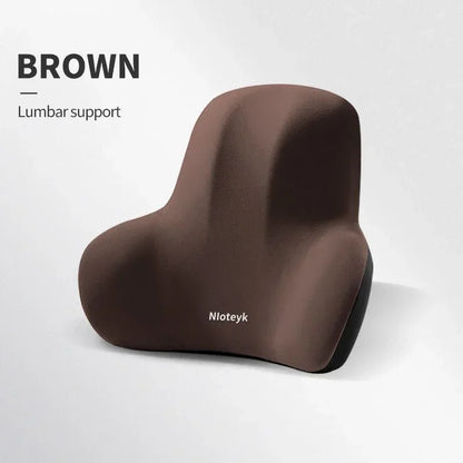 Universal Memory Foam Car Neck & Lumbar Support Cushion – Ergonomic Headrest Pillow & Waist Back Support for Car Seat Comfort Accessories