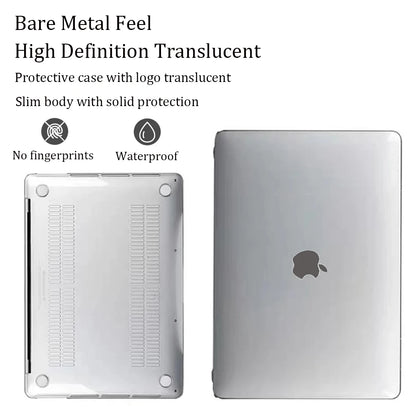 Crystal Clear MacBook Case - Protective Cover for MacBook Pro 14/16 & MacBook Air 13.6 M2–M5 Models